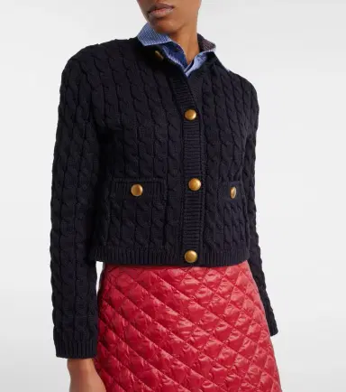 Moncler Cable-knit cotton-blend cardigan | Thumbnail 4