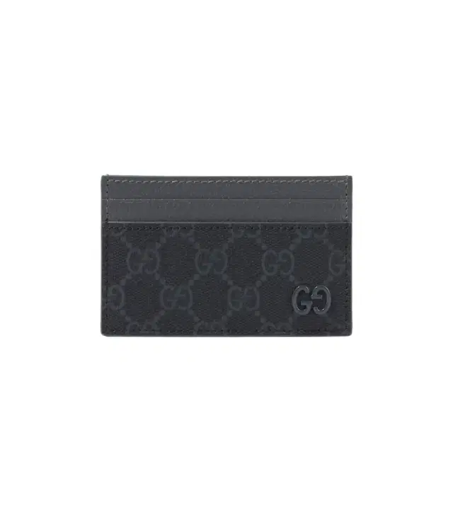 Gucci GG Canvas and leather card holder