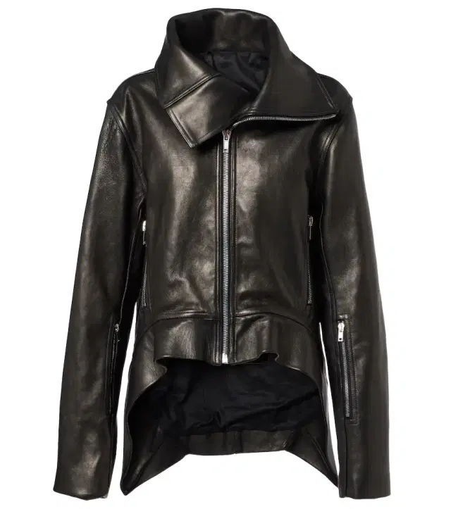Rick Owens Asymmetric leather jacket