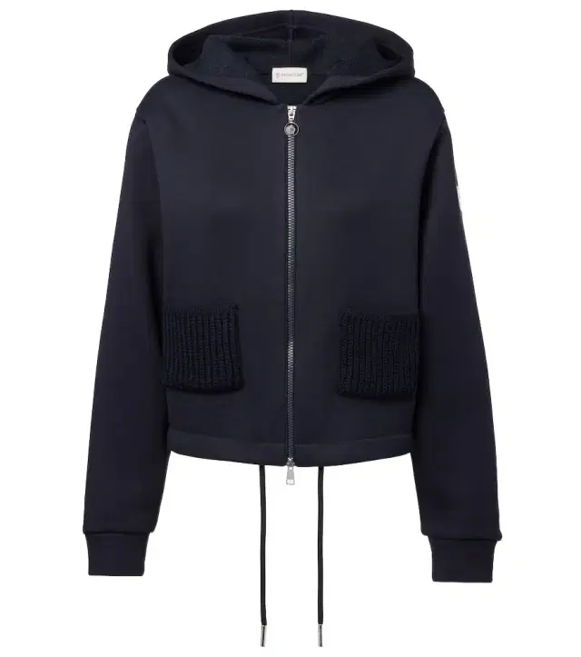 Cotton-blend jersey zip-up hoodie