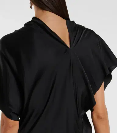 Rick Owens Seb draped charmeuse midi dress | Thumbnail 5