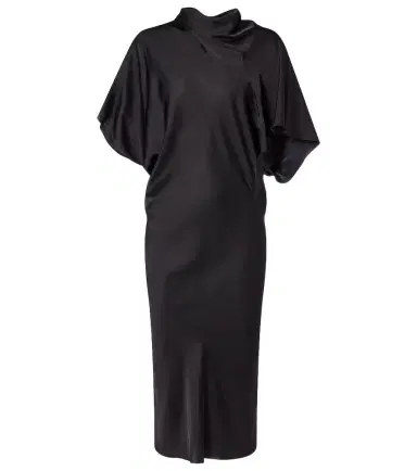 Rick Owens Seb draped charmeuse midi dress | Thumbnail 1