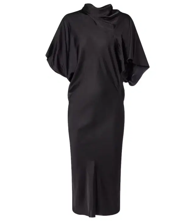 Rick Owens Seb draped charmeuse midi dress