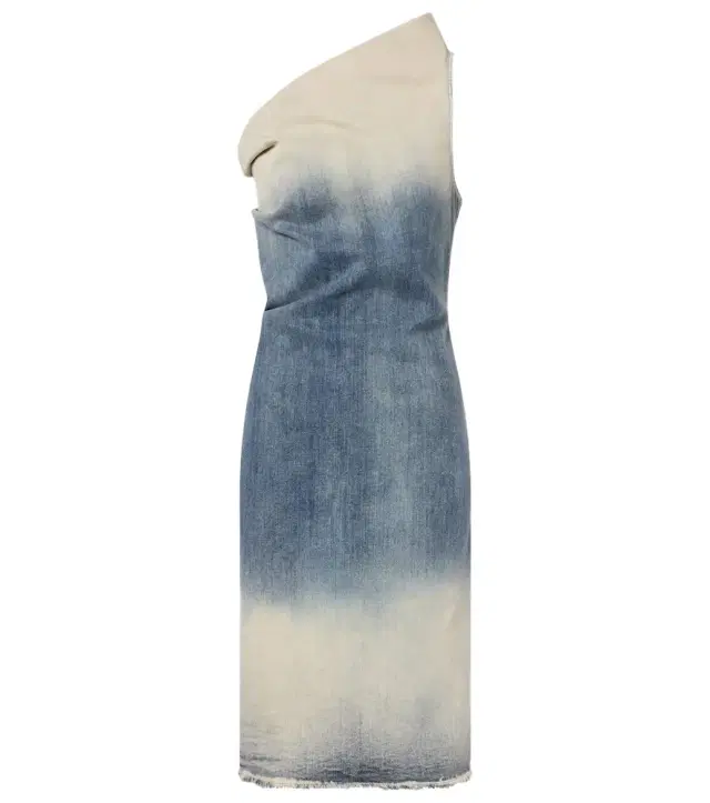 Rick Owens Athena one-shoulder denim midi dress