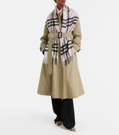 Burberry Check cashmere scarf | Thumbnail 4