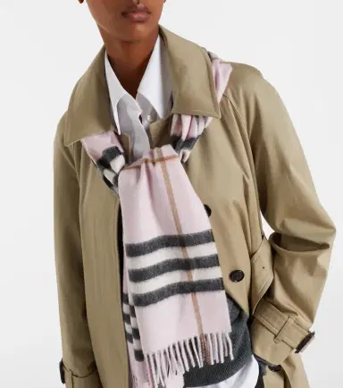 Burberry Check cashmere scarf | Thumbnail 5