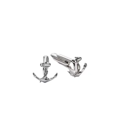 Mateo Anchor rhodium-plated sterling silver cufflinks | Thumbnail 1