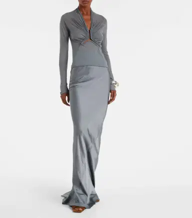 Rick Owens Coda satin maxi skirt | Thumbnail 5