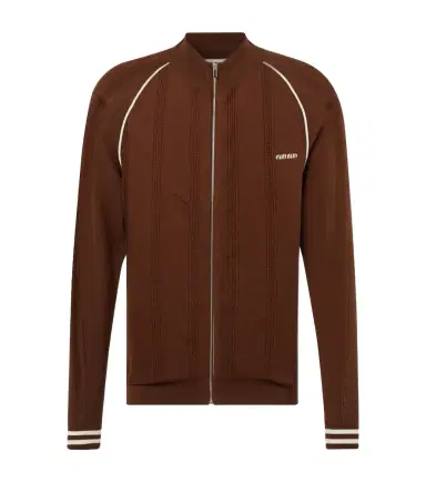 Miu Miu Logo cotton-blend zip-up cardigan | Thumbnail 1 Miu Miu Logo cotton-blend zip-up cardigan | Thumbnail 1