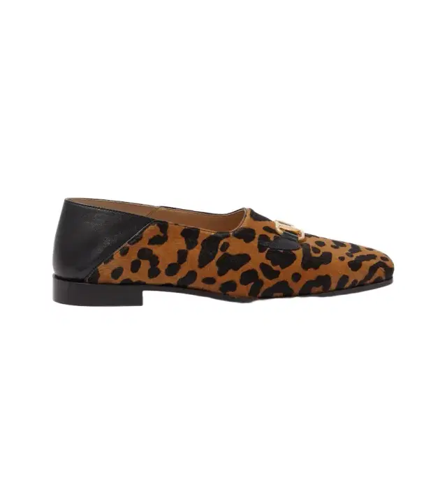 Valentino Garavani Babouche Fauve Éclat calf hair loafers