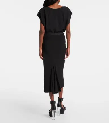 Rick Owens Charmeuse midi skirt | Thumbnail 5