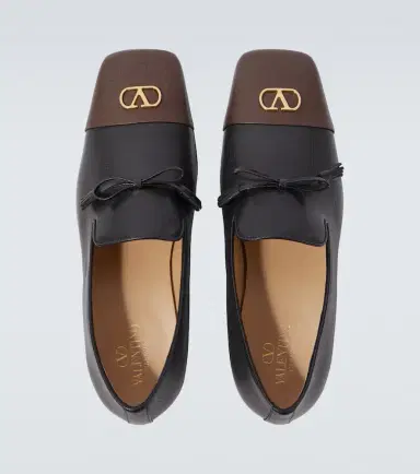 Valentino Garavani Babouchoes VLogo leather loafers | Thumbnail 2
