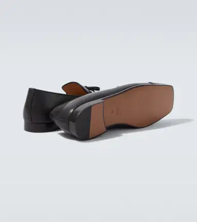 Valentino Garavani Babouchoes VLogo leather loafers | Thumbnail 3