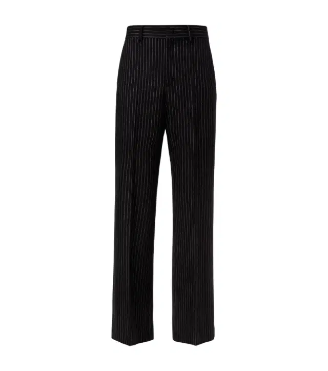 Valentino Pinstripe wool and silk straight pants