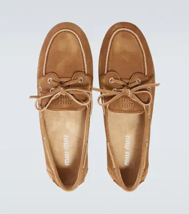 Miu Miu Suede boat shoes | Thumbnail 2