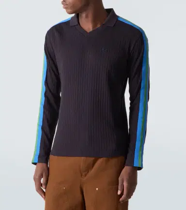 Wales Bonner Ribbed-knit polo sweater | Thumbnail 3
