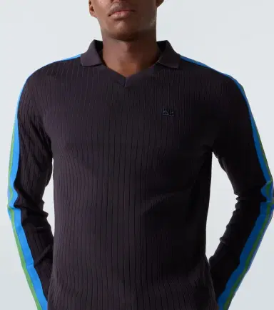 Wales Bonner Ribbed-knit polo sweater | Thumbnail 4