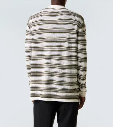 Wales Bonner Samuel striped wool-blend polo sweater | Thumbnail 5