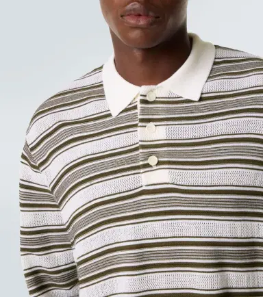 Wales Bonner Samuel striped wool-blend polo sweater | Thumbnail 6