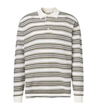 Wales Bonner Samuel striped wool-blend polo sweater | Thumbnail 1