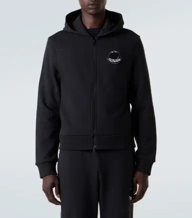 Moncler ogo cotton jersey hoodie | Thumbnail 4