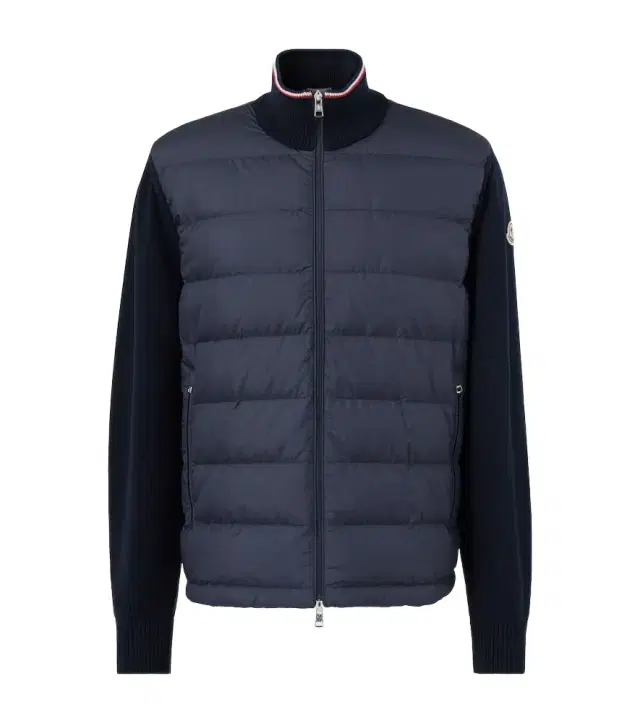 Down-paneled cotton cardigan