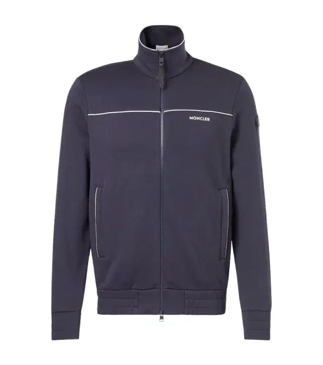 Technical jersey zip-up sweatshirt