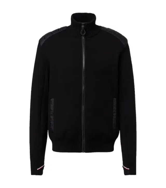 Down-paneled zip-up cardigan