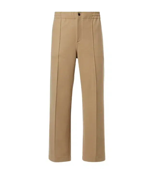Pleated straight pants