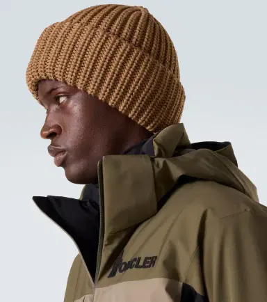 Moncler Grenoble Logo ribbed-knit virgin wool beanie | Thumbnail 3