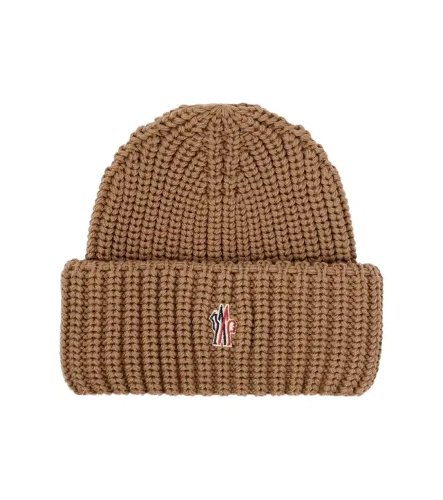 Logo ribbed-knit virgin wool beanie