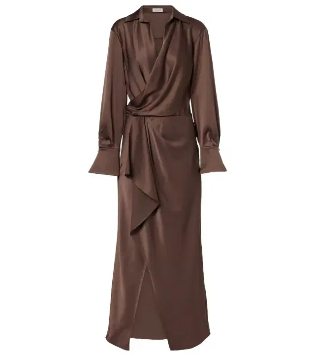 Simkhai Talita draped satin wrap dress