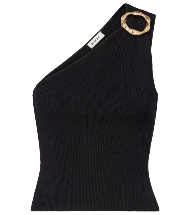 Simkhai Fenix ribbed-knit one-shoulder top