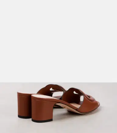 Gucci Interlocking G leather mules | Thumbnail 4