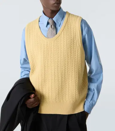 Auralee Cable-knit wool vest | Thumbnail 4