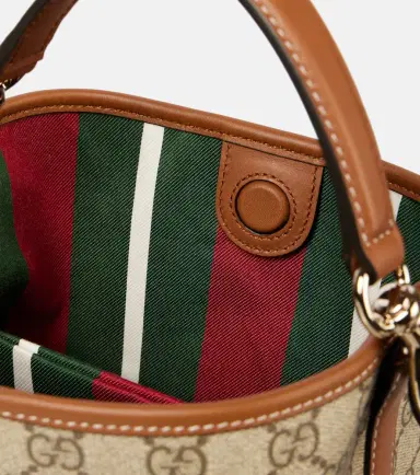 Gucci GG Emblem Small canvas bucket bag | Thumbnail 3