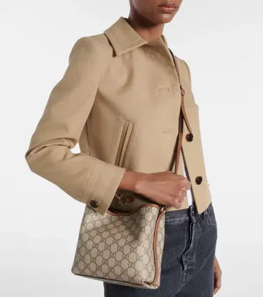 Gucci GG Emblem Small canvas bucket bag | Thumbnail 6