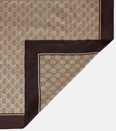 Gucci GG silk twill scarf | Thumbnail 3