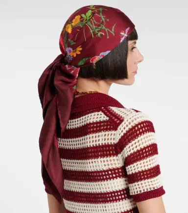 Gucci Flora silk twill scarf | Thumbnail 2
