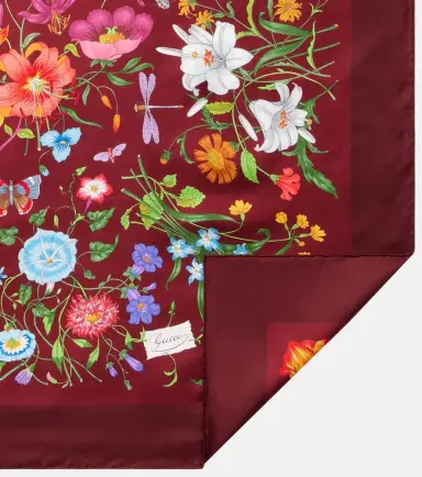 Gucci Flora silk twill scarf | Thumbnail 4