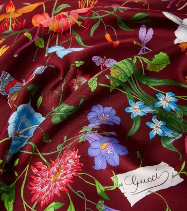 Gucci Flora silk twill scarf | Thumbnail 5