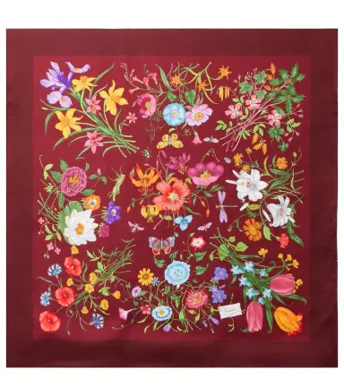Gucci Flora silk twill scarf | Thumbnail 1
