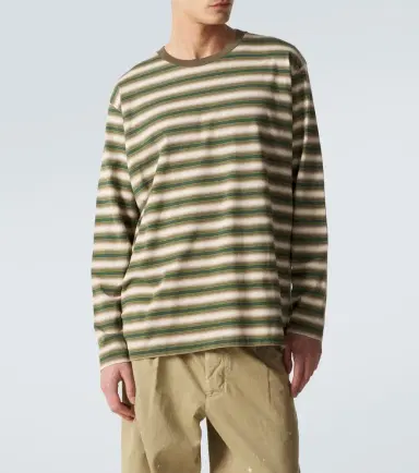 Auralee Striped cotton jersey T-shirt | Thumbnail 3