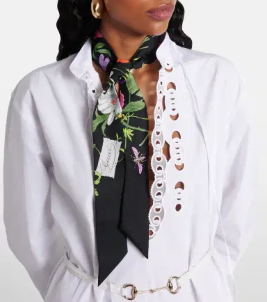Gucci Flora silk twill scarf | Thumbnail 4