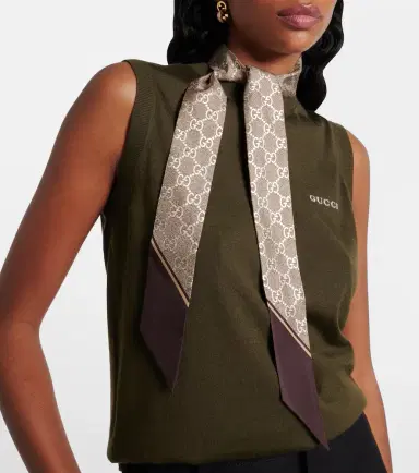 Gucci GG silk scarf | Thumbnail 4