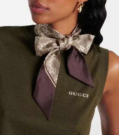 Gucci GG silk scarf | Thumbnail 5