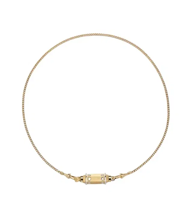 Love Baby Locket 18kt yellow and white gold pendant necklace with diamond