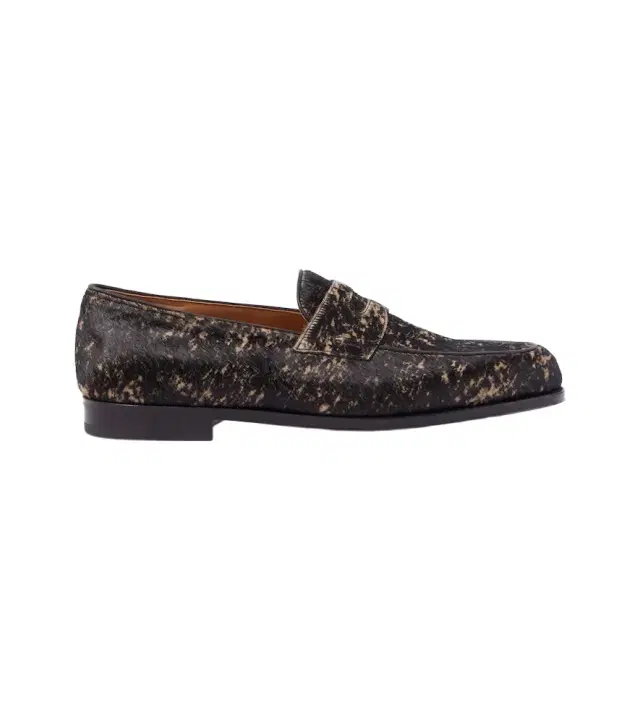 John Lobb Lopez calf hair penny loafers
