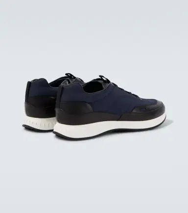 John Lobb Leather-trimmed slip-on sneakers | Thumbnail 2 John Lobb Leather-trimmed slip-on sneakers | Thumbnail 2