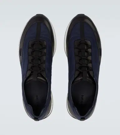John Lobb Leather-trimmed slip-on sneakers | Thumbnail 4 John Lobb Leather-trimmed slip-on sneakers | Thumbnail 4